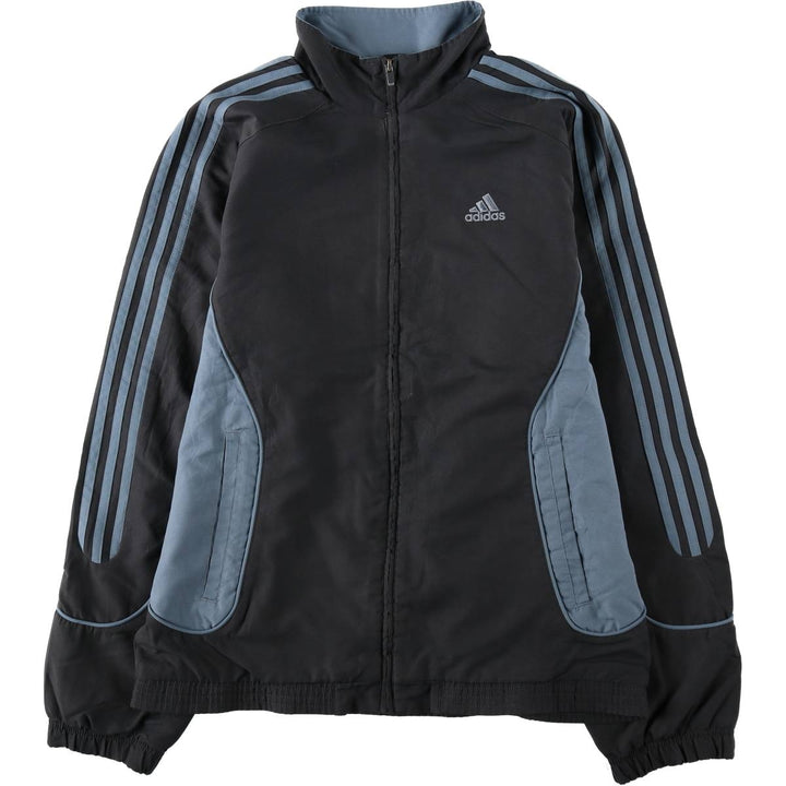 2000'S Adidas windbreaker, men's size L (equivalent), full zip. polyester black type Vintage Second Hand