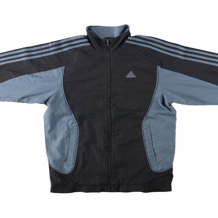 2000'S Adidas windbreaker, men's size L (equivalent), full zip. polyester black type Vintage Second Hand