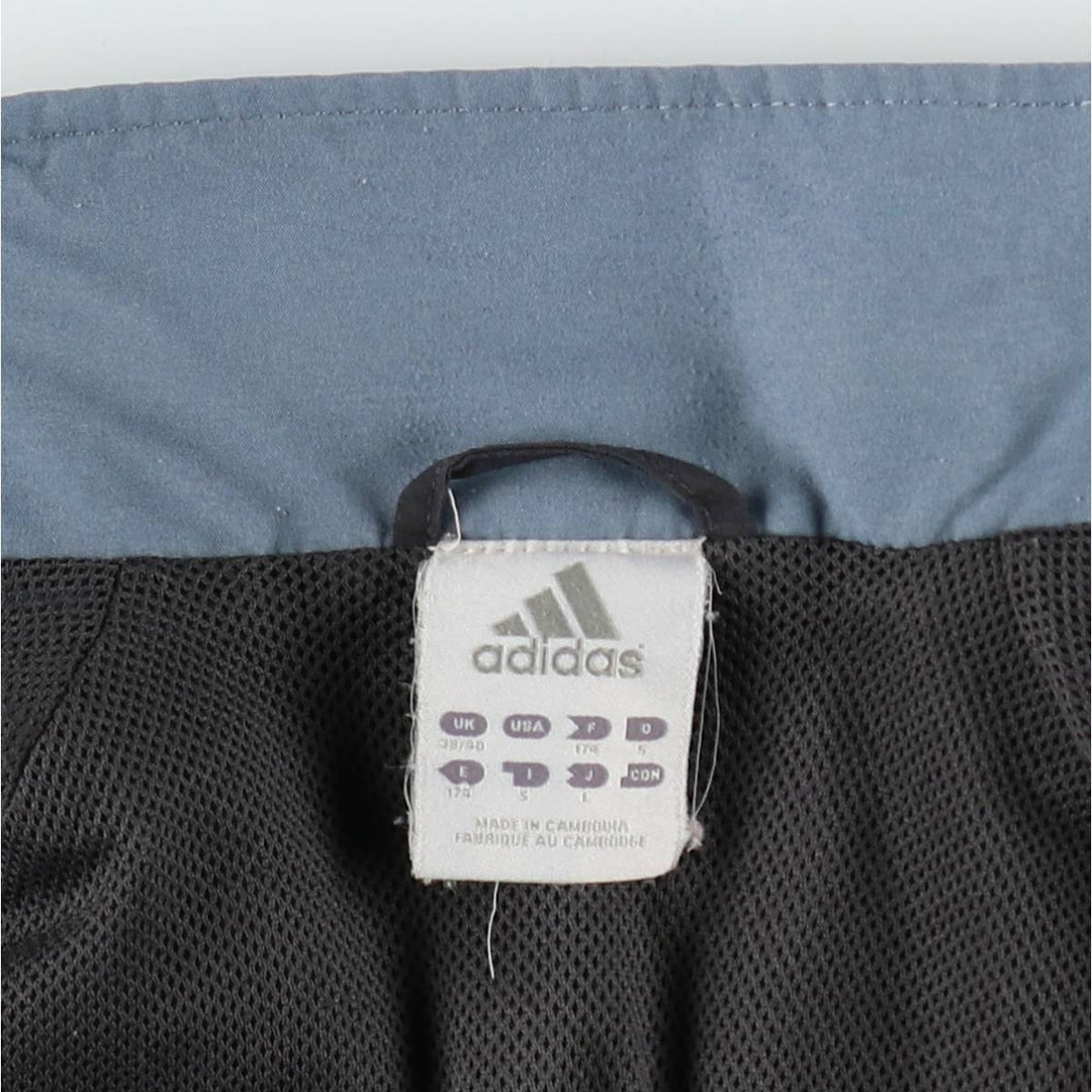 2000'S Adidas windbreaker, men's size L (equivalent), full zip. polyester black type Vintage Second Hand