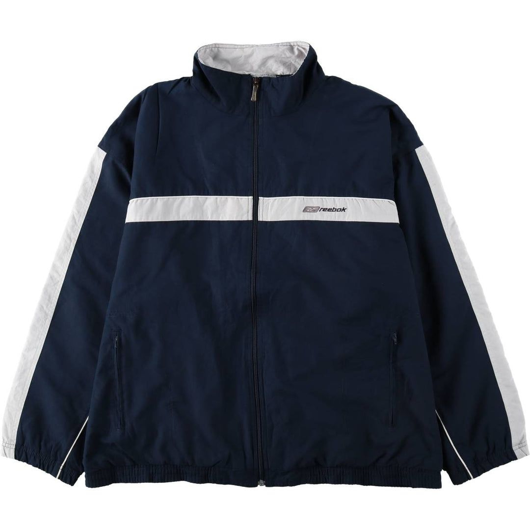00s~ Reebok Windbreaker Men's L size unclear navy blue type Vintage Second Hand