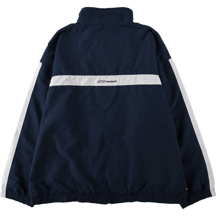 00s~ Reebok Windbreaker Men's L size unclear navy blue type Vintage Second Hand
