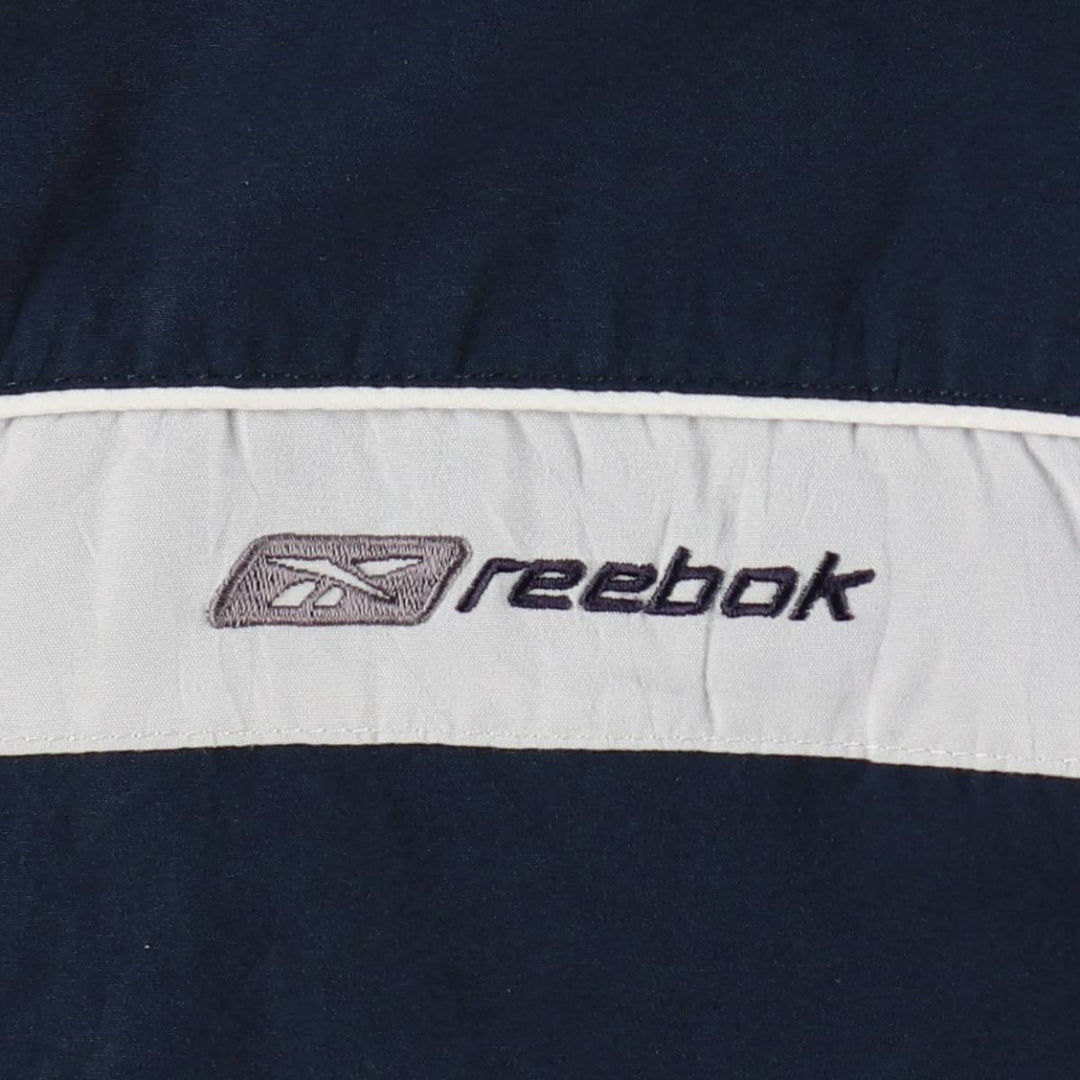 00s~ Reebok Windbreaker Men's L size unclear navy blue type Vintage Second Hand
