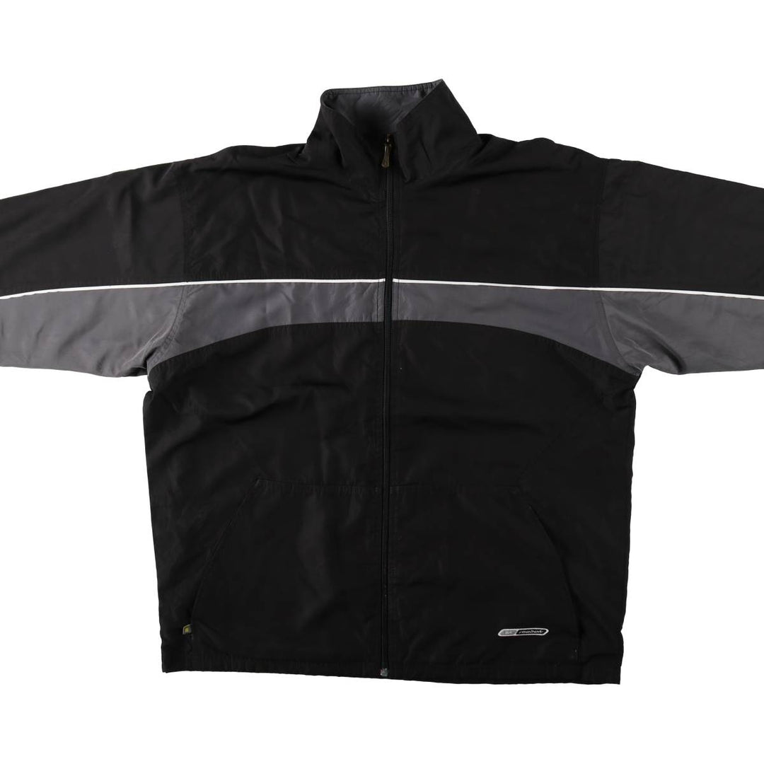 00s~ Reebok Windbreaker Men's M size polyester black type Vintage Second Hand