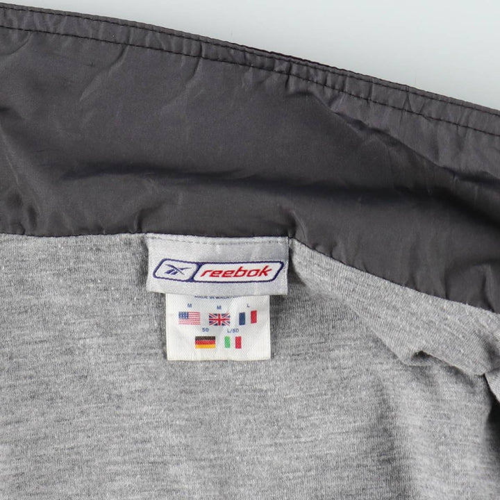 00s~ Reebok Windbreaker Men's M size polyester black type Vintage Second Hand