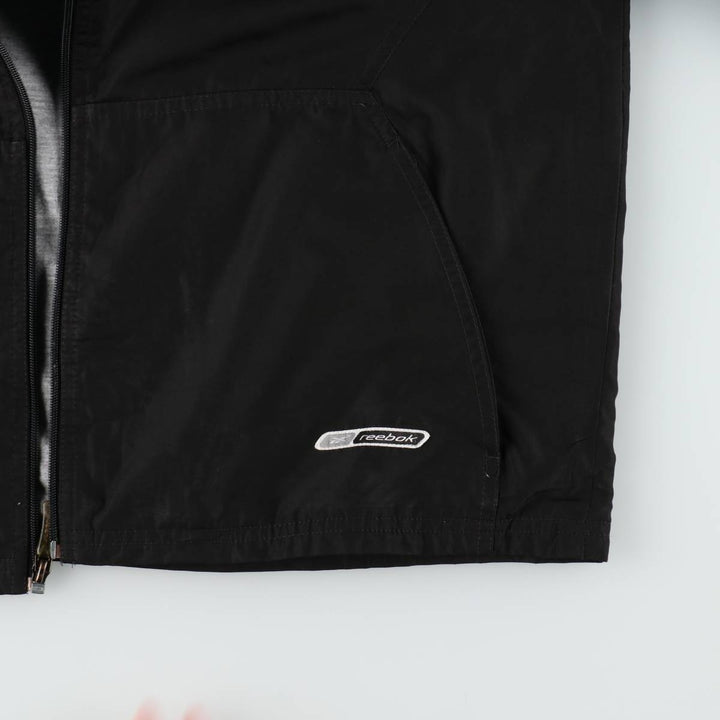 00s~ Reebok Windbreaker Men's M size polyester black type Vintage Second Hand