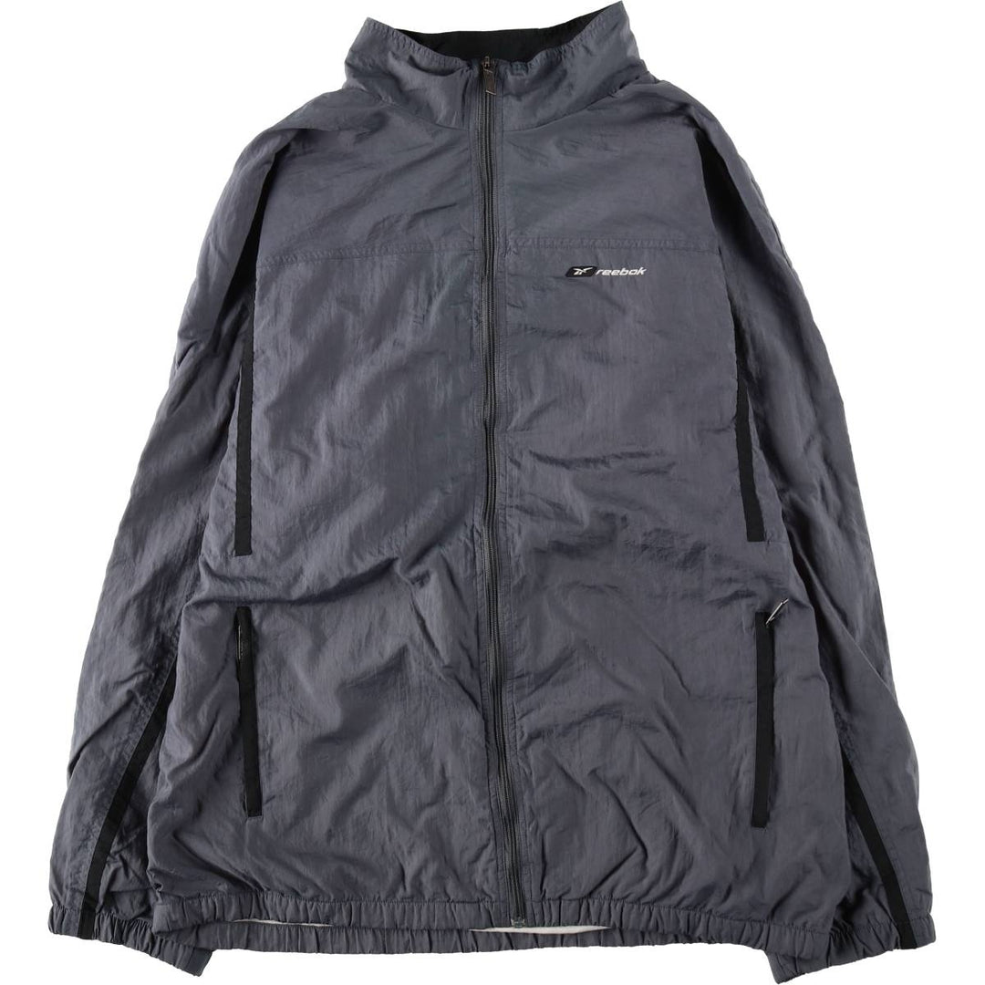 00s~ Reebok nylon jacket, men's XL size Nylon gray type Vintage Second Hand