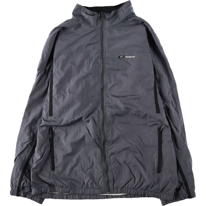 00s~ Reebok nylon jacket, men's XL size Nylon gray type Vintage Second Hand
