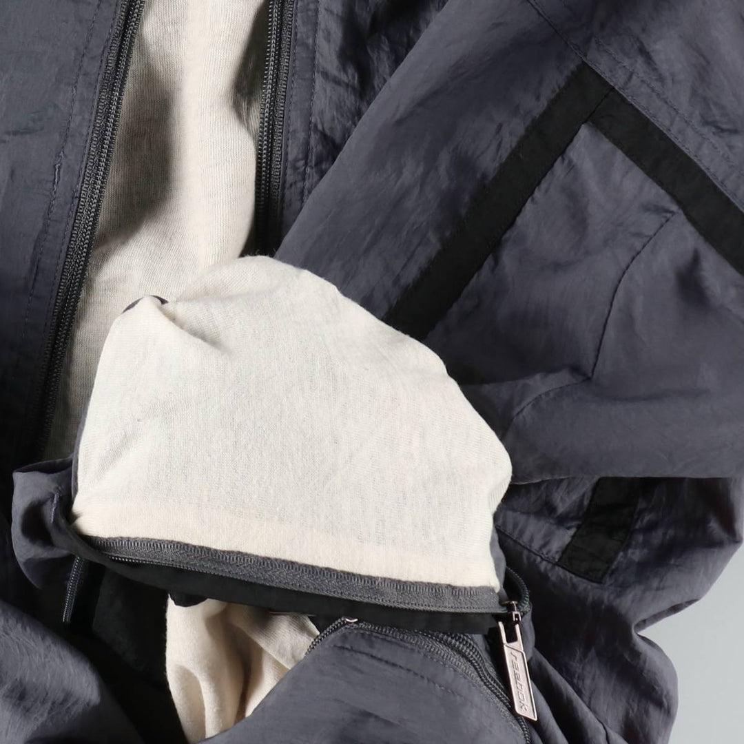 00s~ Reebok nylon jacket, men's XL size Nylon gray type Vintage Second Hand