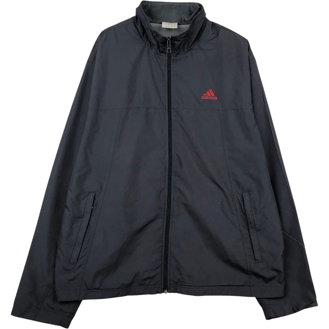 00'S adidas windbreaker, men's size L polyester black type Vintage Second Hand