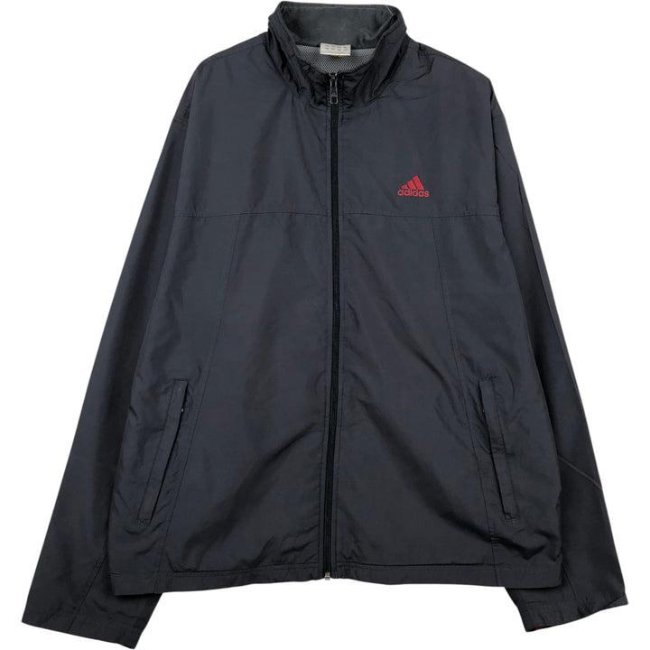 00'S adidas windbreaker, men's size L polyester black type Vintage Second Hand