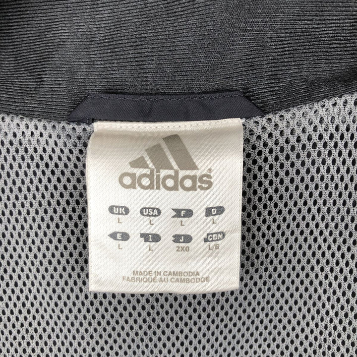 00'S adidas windbreaker, men's size L polyester black type Vintage Second Hand