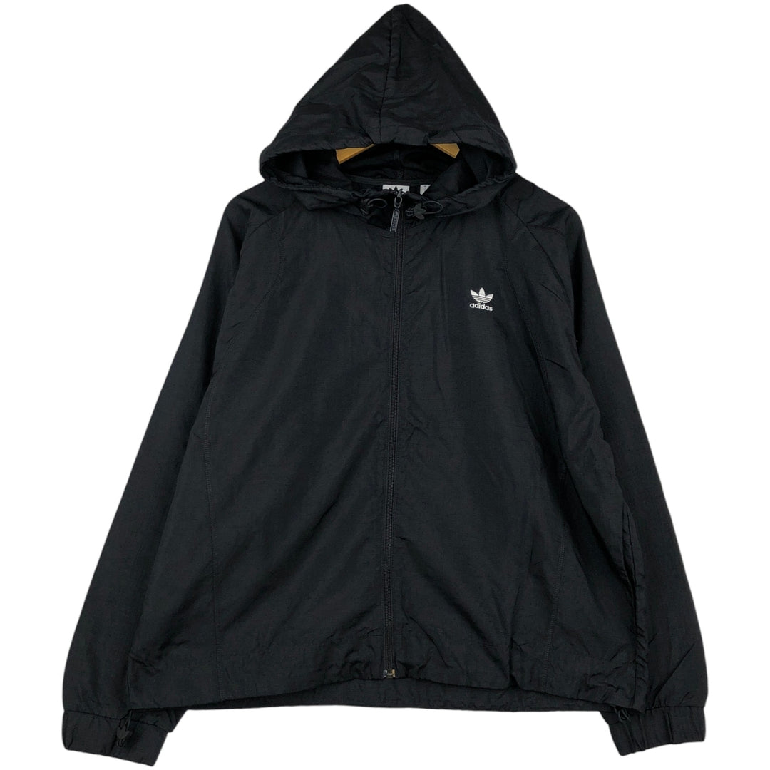 Adidas ORIGINALS Ripstop Nylon Parka, Men's Size M (approx.) Nylon black type Vintage Second Hand