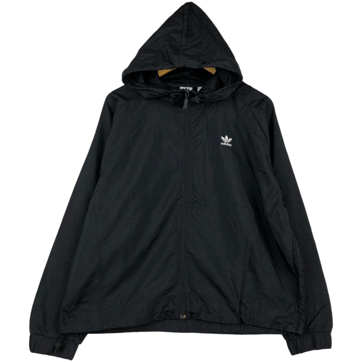 Adidas ORIGINALS Ripstop Nylon Parka, Men's Size M (approx.) Nylon black type Vintage Second Hand
