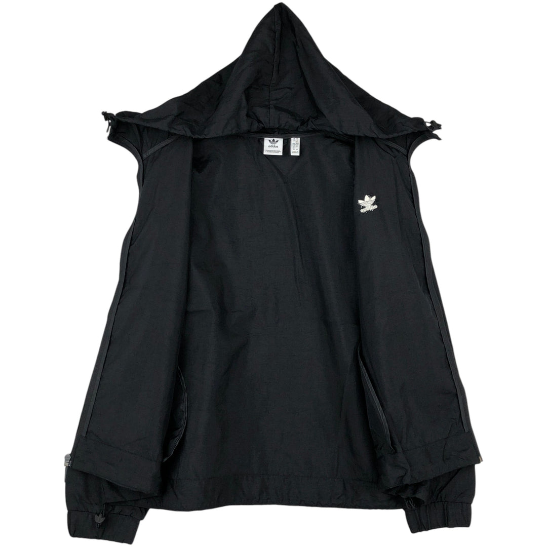 Adidas ORIGINALS Ripstop Nylon Parka, Men's Size M (approx.) Nylon black type Vintage Second Hand