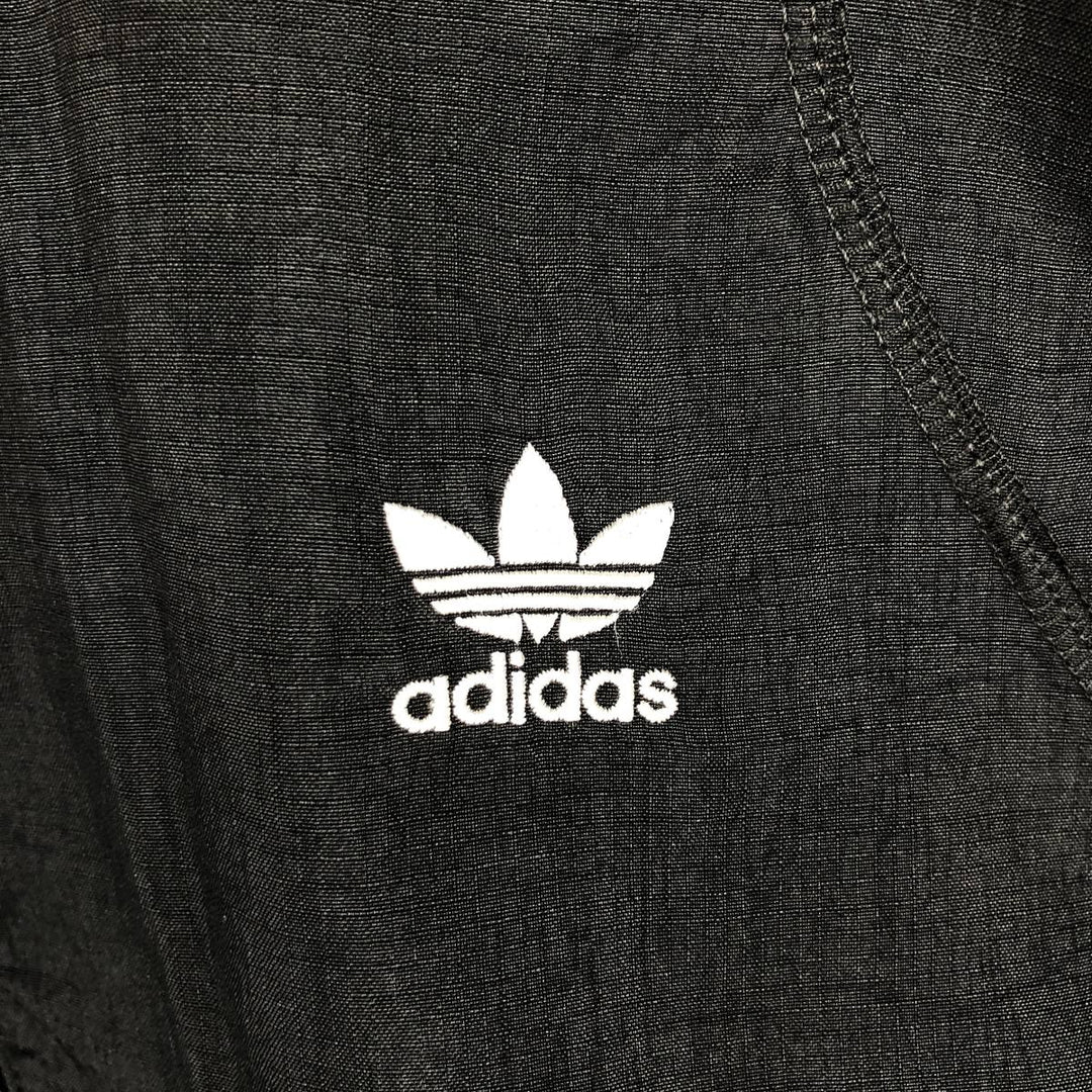 Adidas ORIGINALS Ripstop Nylon Parka, Men's Size M (approx.) Nylon black type Vintage Second Hand