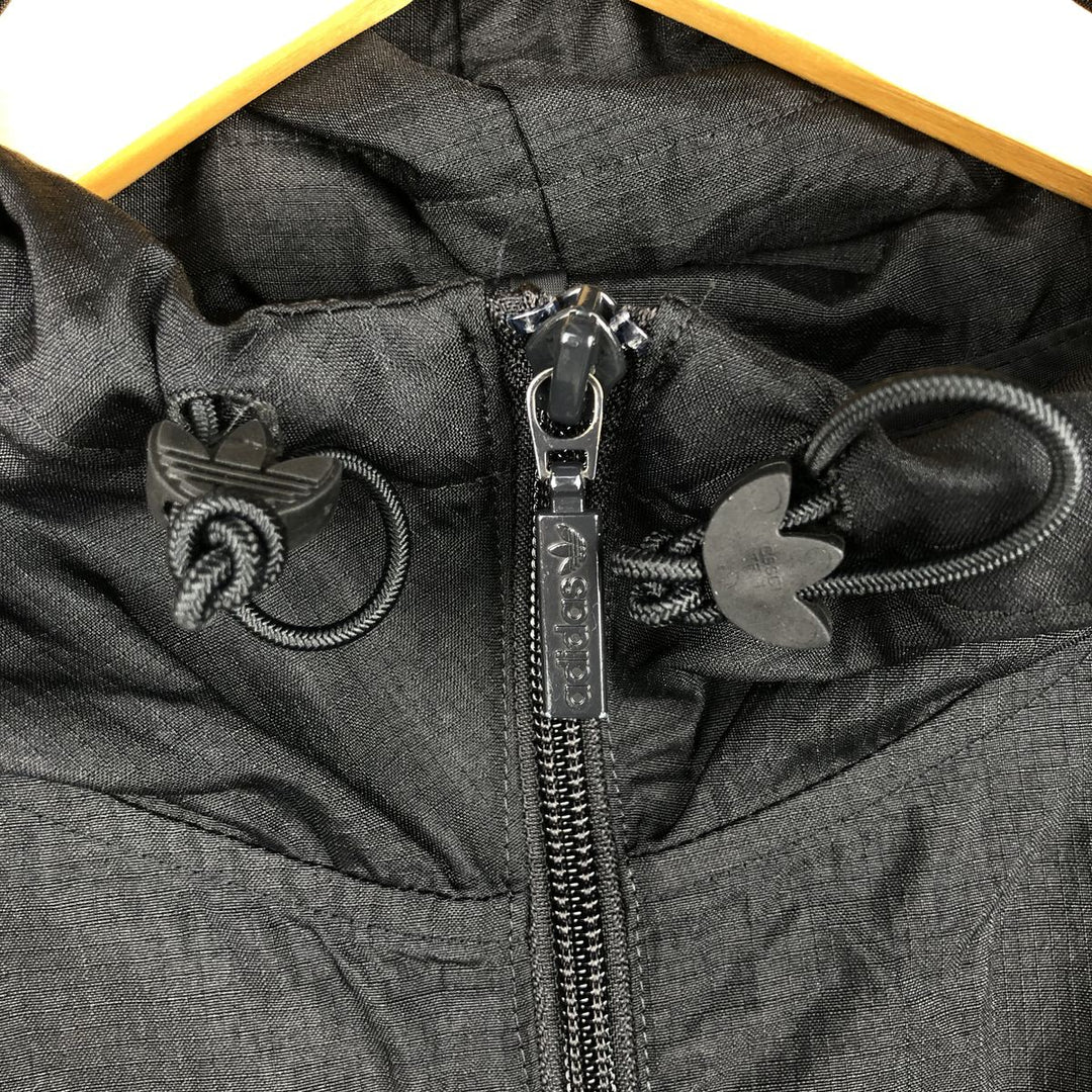 Adidas ORIGINALS Ripstop Nylon Parka, Men's Size M (approx.) Nylon black type Vintage Second Hand