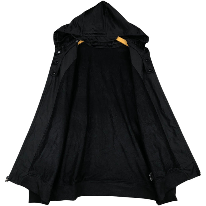 2000'S Adidas hooded windbreaker, men's size L (approx.) polyester black type Vintage Second Hand