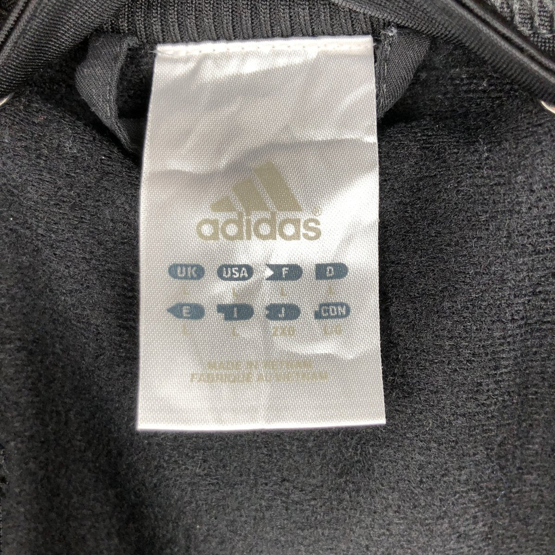 2000'S Adidas hooded windbreaker, men's size L (approx.) polyester black type Vintage Second Hand