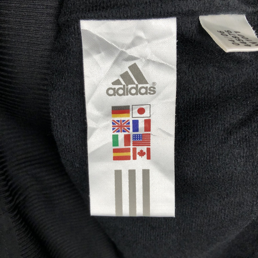 2000'S Adidas hooded windbreaker, men's size L (approx.) polyester black type Vintage Second Hand