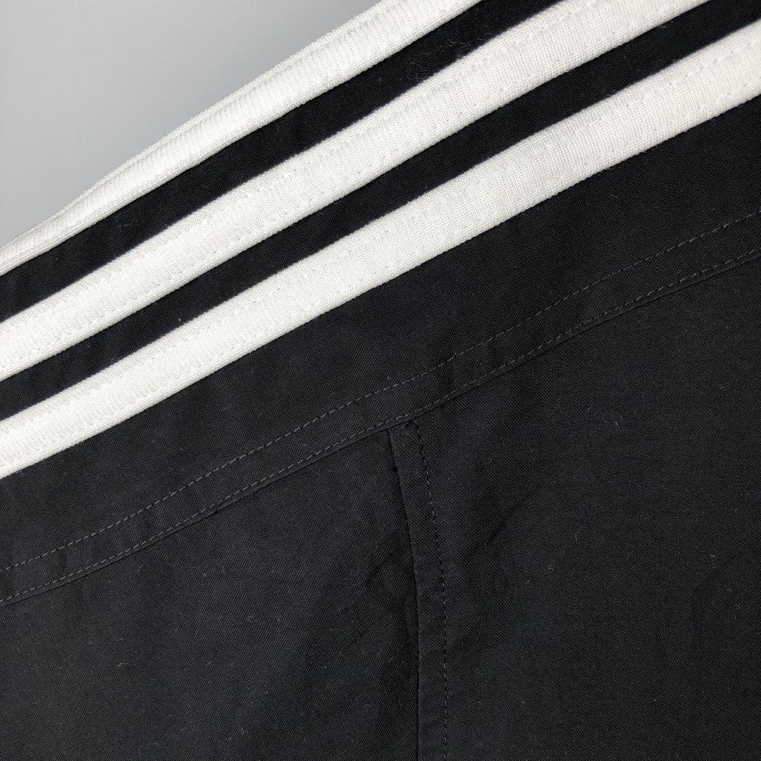 2000'S Adidas hooded windbreaker, men's size L (approx.) polyester black type Vintage Second Hand