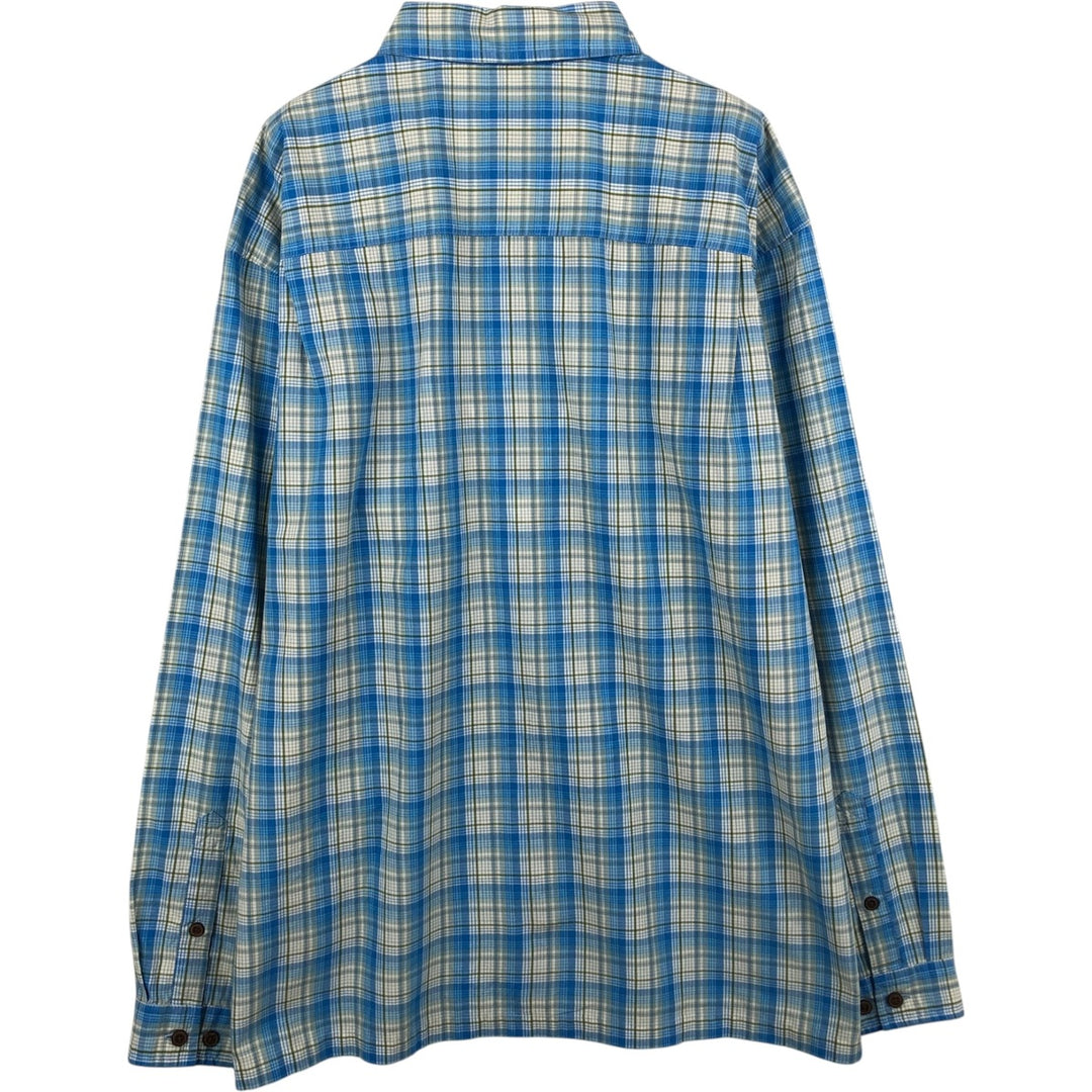 Patagonia 52181SP18 Long-Sleeve Cotton Check Shirt, Men's Size XL (approx.) cotton Blue type light blue Vintage Second Hand