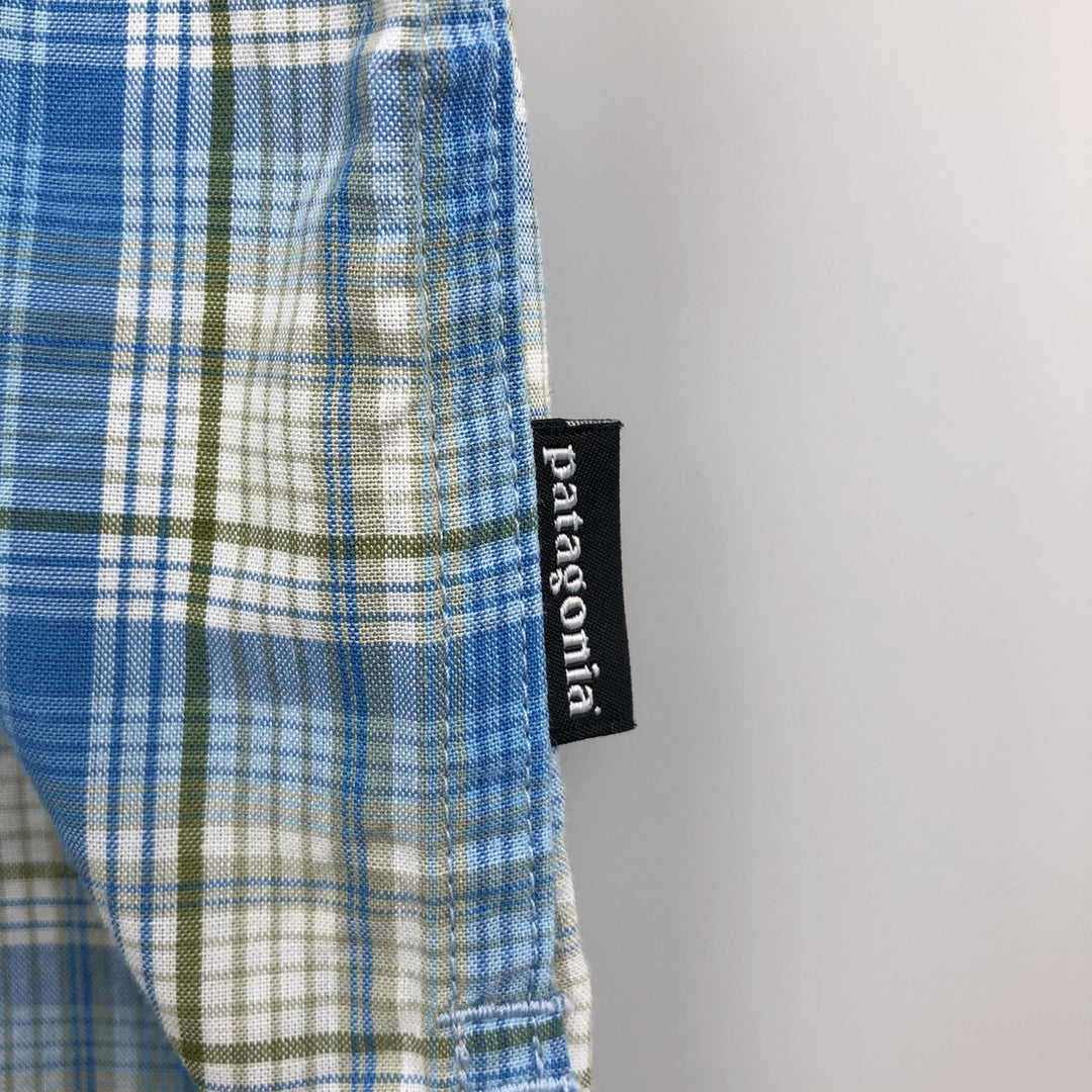 Patagonia 52181SP18 Long-Sleeve Cotton Check Shirt, Men's Size XL (approx.) cotton Blue type light blue Vintage Second Hand