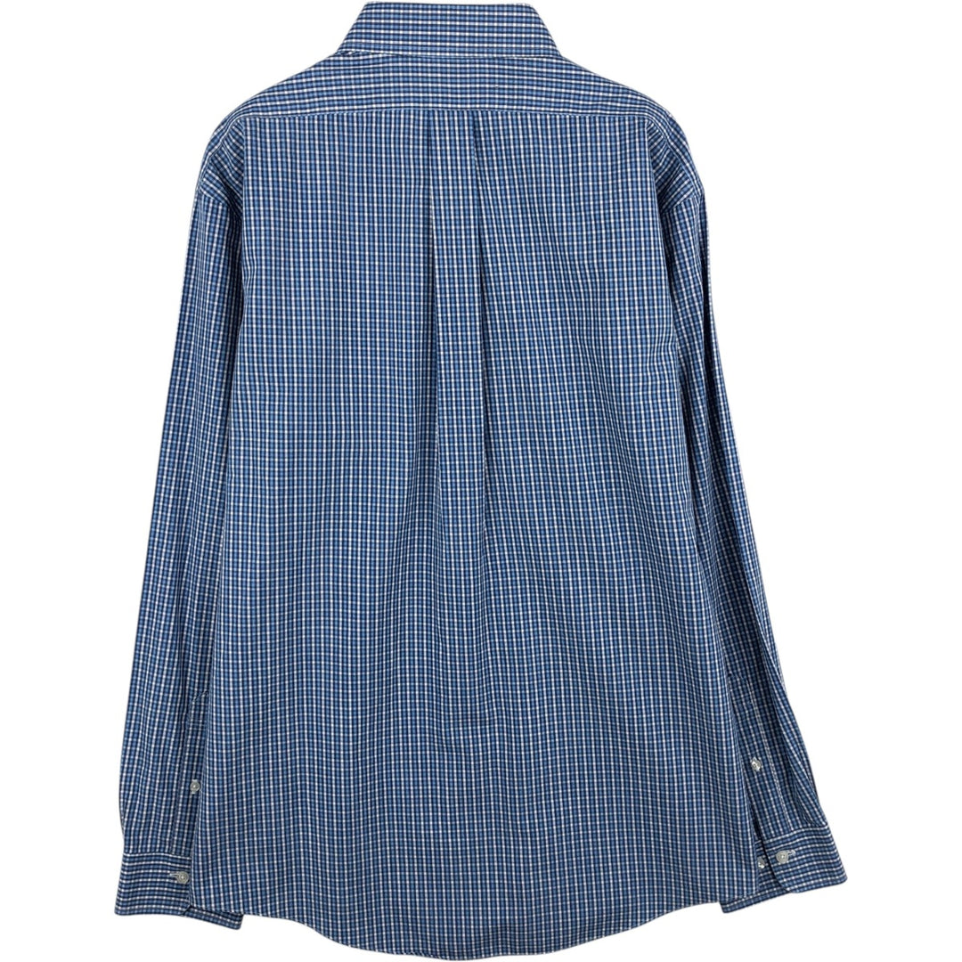 Brooks Brothers Est.1818 REGENT Long Sleeve Button-Down Check Shirt Men's XL cotton Blue type light blue Vintage Second Hand