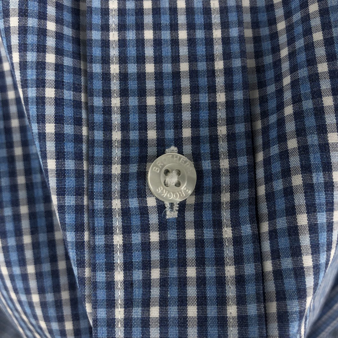 Brooks Brothers Est.1818 REGENT Long Sleeve Button-Down Check Shirt Men's XL cotton Blue type light blue Vintage Second Hand