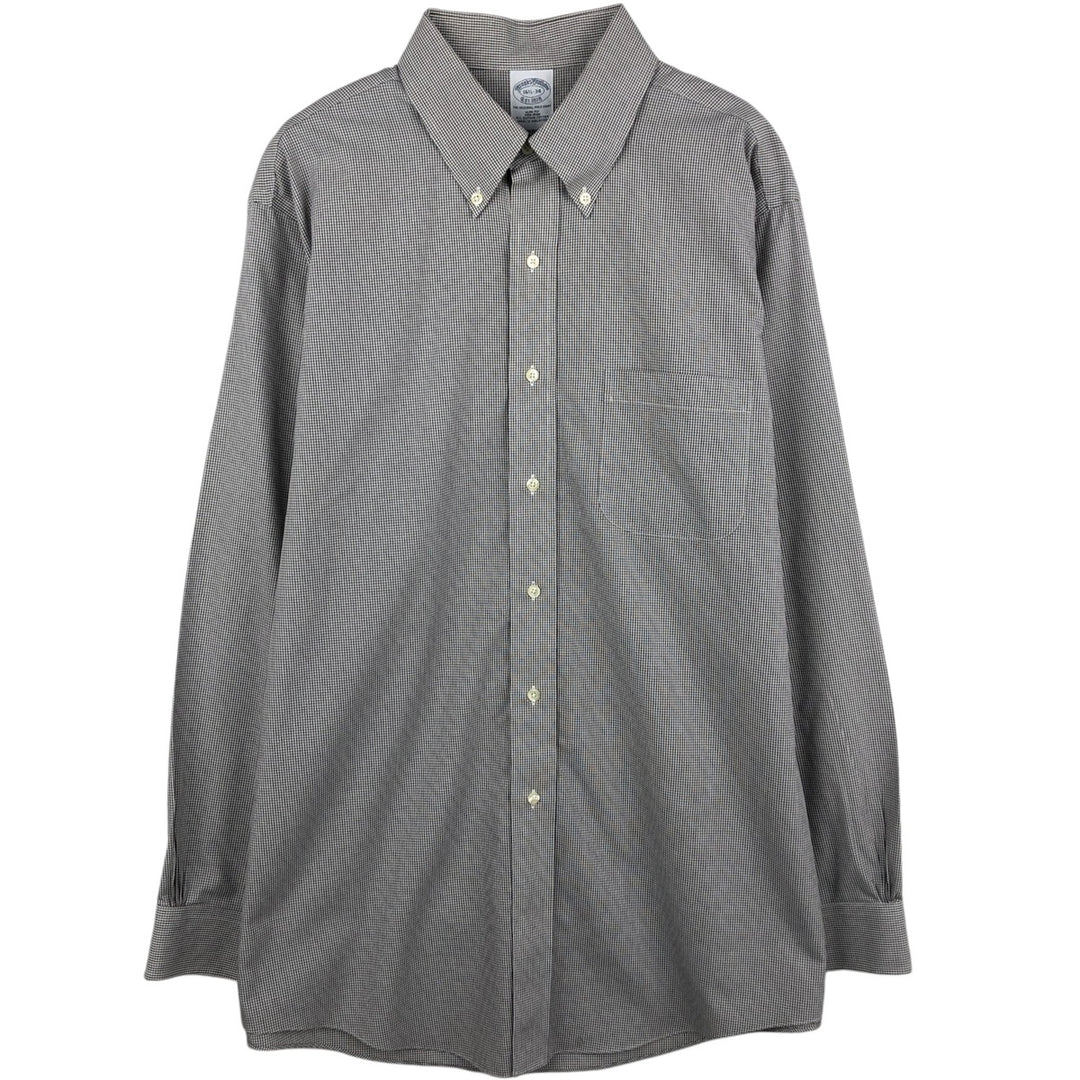 Brooks Brothers Est.1818 REGENT Long Sleeve Button-Down Check Shirt Men's XL cotton brown type Vintage Second Hand