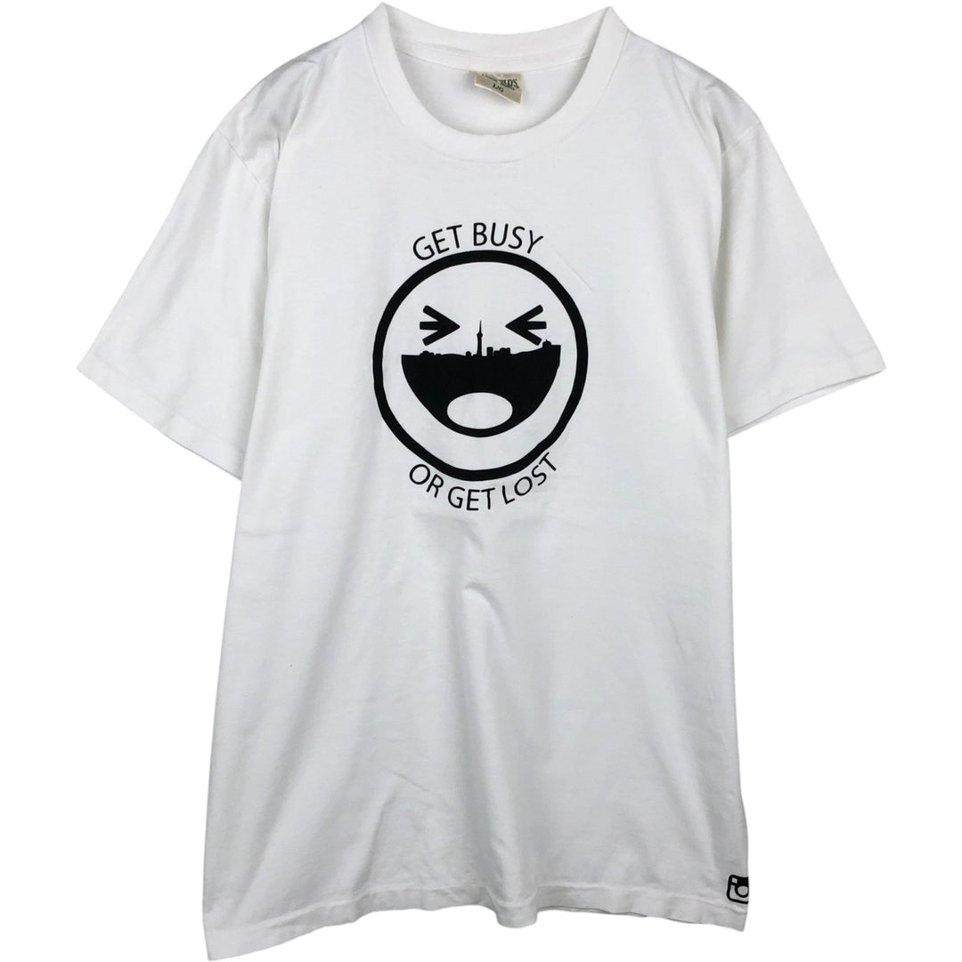 90'S STANFIELED'S Printed T-Shirt, Made in Canada, Men's Size L (approx.), Vintage cotton white type Vintage Second Hand