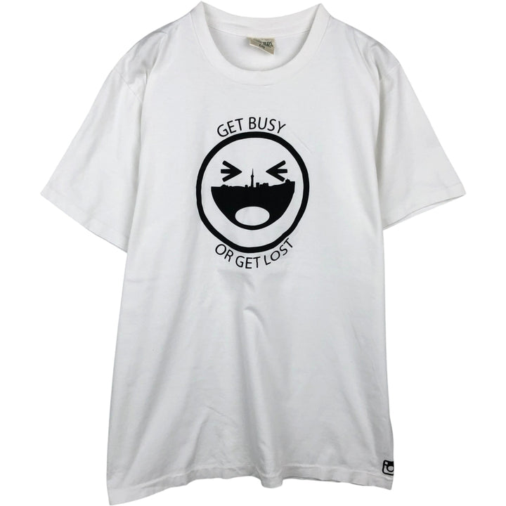 90'S STANFIELED'S Printed T-Shirt, Made in Canada, Men's Size L (approx.), Vintage cotton white type Vintage Second Hand