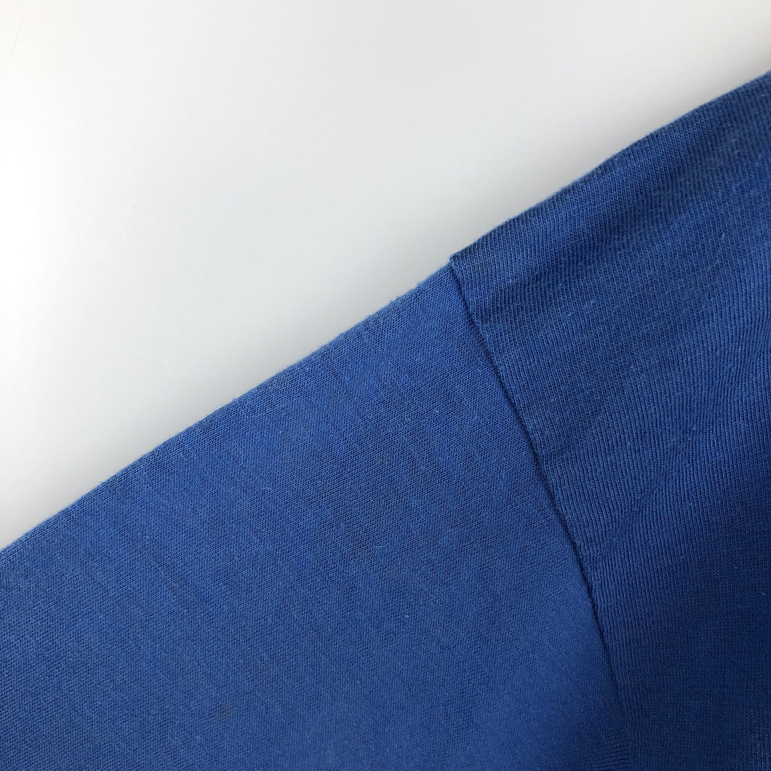 Vintage 80'S Hanes printed T-shirt, made in the USA, size L for men cotton blue type Vintage Second Hand
