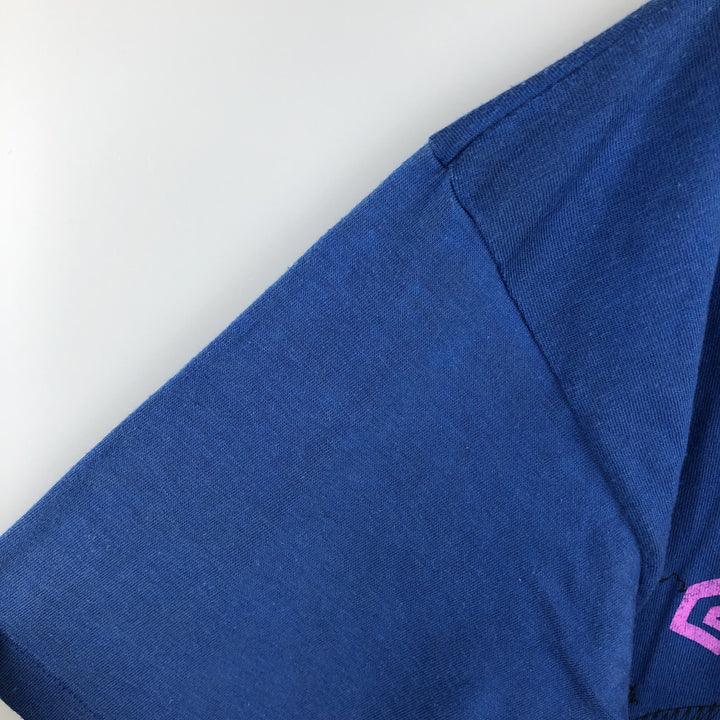 Vintage 80'S Hanes printed T-shirt, made in the USA, size L for men cotton blue type Vintage Second Hand