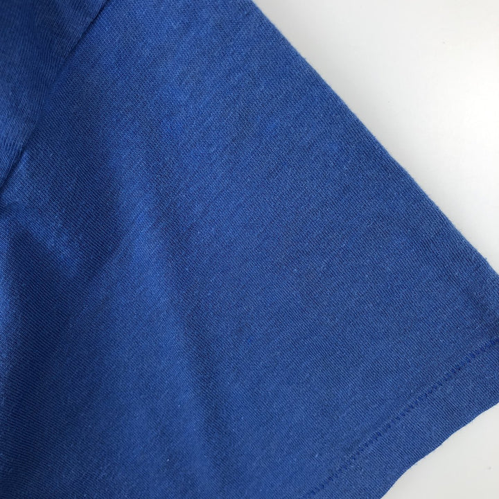 Vintage 80'S Hanes printed T-shirt, made in the USA, size L for men cotton blue type Vintage Second Hand