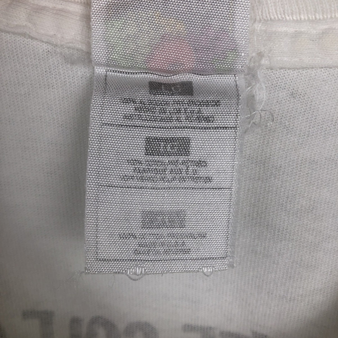 90'S Fruit of the Loom Heavy Cotton Printed T-Shirt Made in USA Men's XL Vintage cotton white type Vintage Second Hand