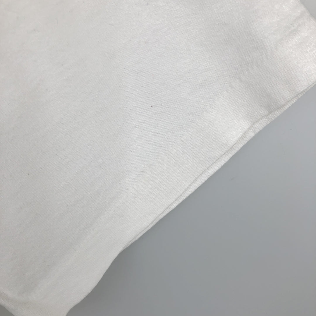 90'S Fruit of the Loom Heavy Cotton Printed T-Shirt Made in USA Men's XL Vintage cotton white type Vintage Second Hand