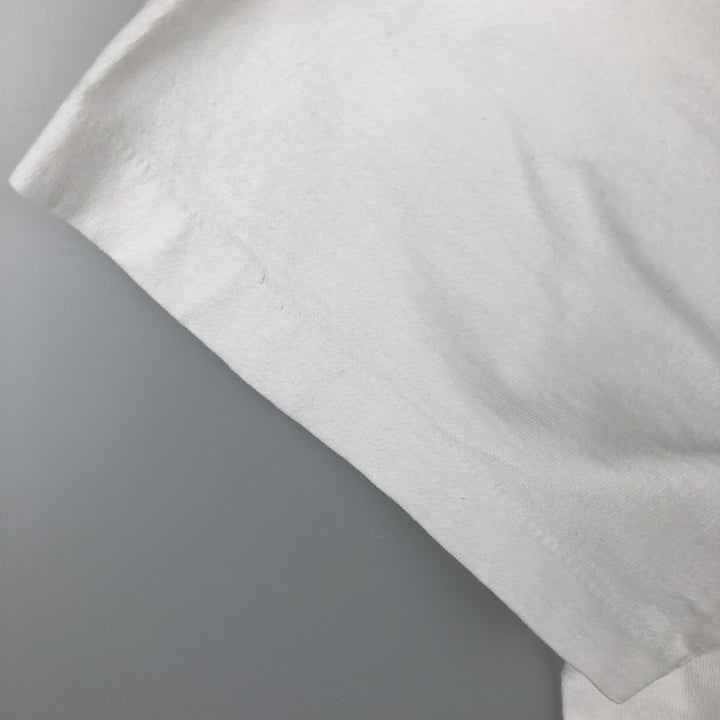 90'S Fruit of the Loom Heavy Cotton Printed T-Shirt Made in USA Men's XL Vintage cotton white type Vintage Second Hand