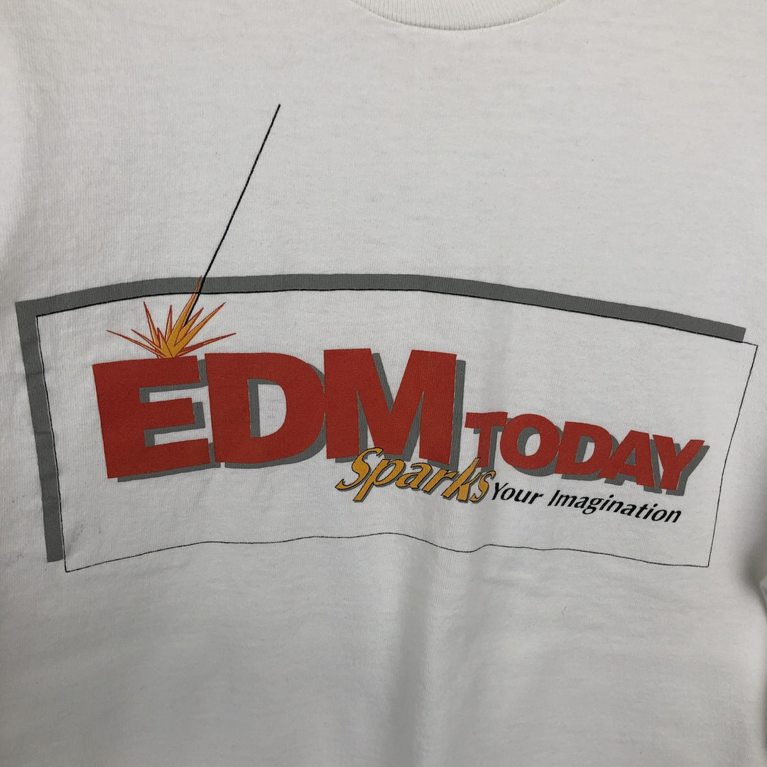 90'S Fruit of the Loom printed T-shirt, made in the USA, men's XL size, vintage cotton white type Vintage Second Hand
