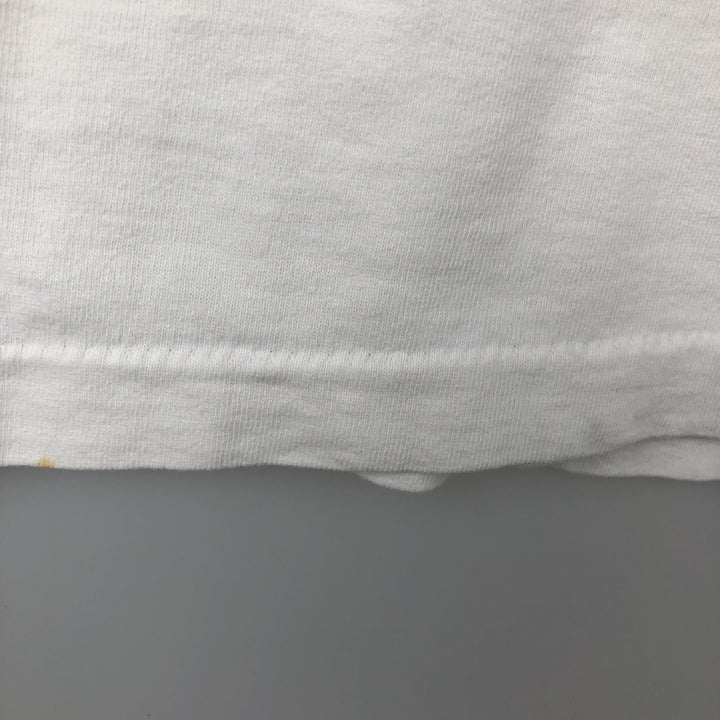 90'S Fruit of the Loom printed T-shirt, made in the USA, men's XL size, vintage cotton white type Vintage Second Hand