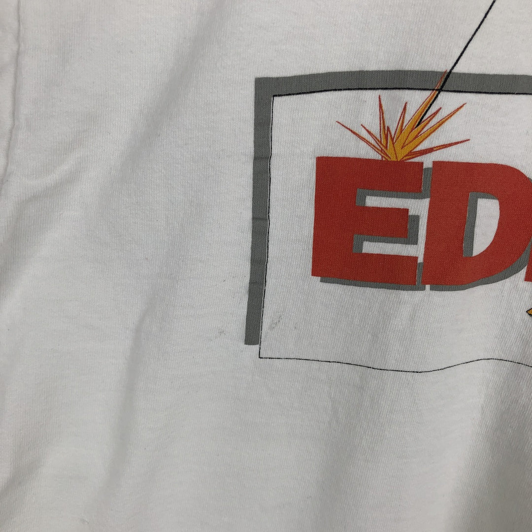 90'S Fruit of the Loom printed T-shirt, made in the USA, men's XL size, vintage cotton white type Vintage Second Hand