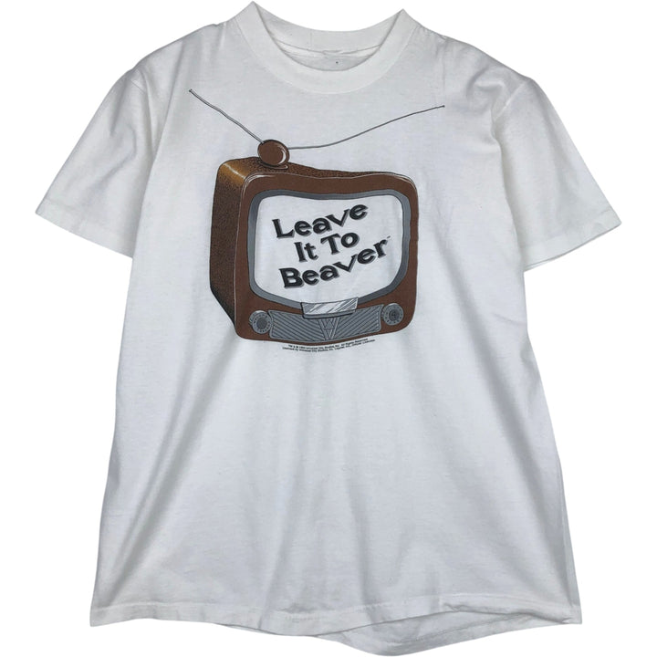 80'S Leave It to Beaver TV Drama/Movie Movie T-Shirt, Men's Size M (Equivalent) Vintage unclear white type Vintage Second Hand