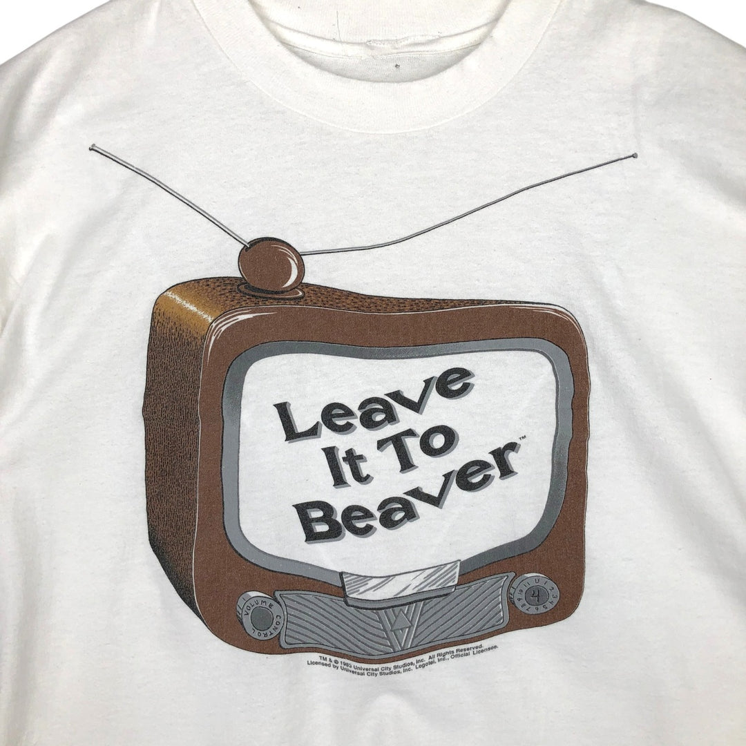 80'S Leave It to Beaver TV Drama/Movie Movie T-Shirt, Men's Size M (Equivalent) Vintage unclear white type Vintage Second Hand