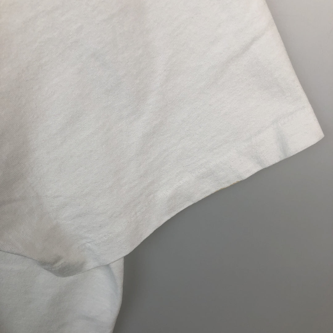 90'S Fruit of the Loom printed T-shirt, made in the USA, men's XL size, vintage cotton white type Vintage Second Hand