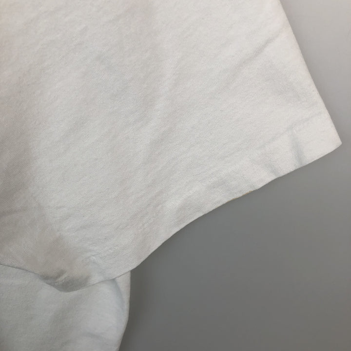 90'S Fruit of the Loom printed T-shirt, made in the USA, men's XL size, vintage cotton white type Vintage Second Hand