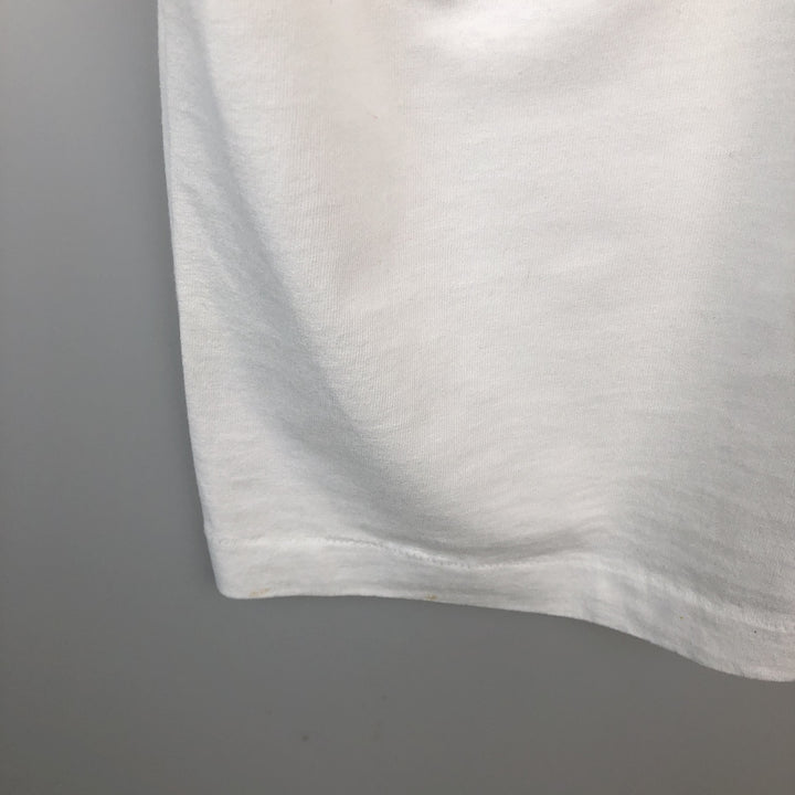 90'S Fruit of the Loom printed T-shirt, made in the USA, men's XL size, vintage cotton white type Vintage Second Hand
