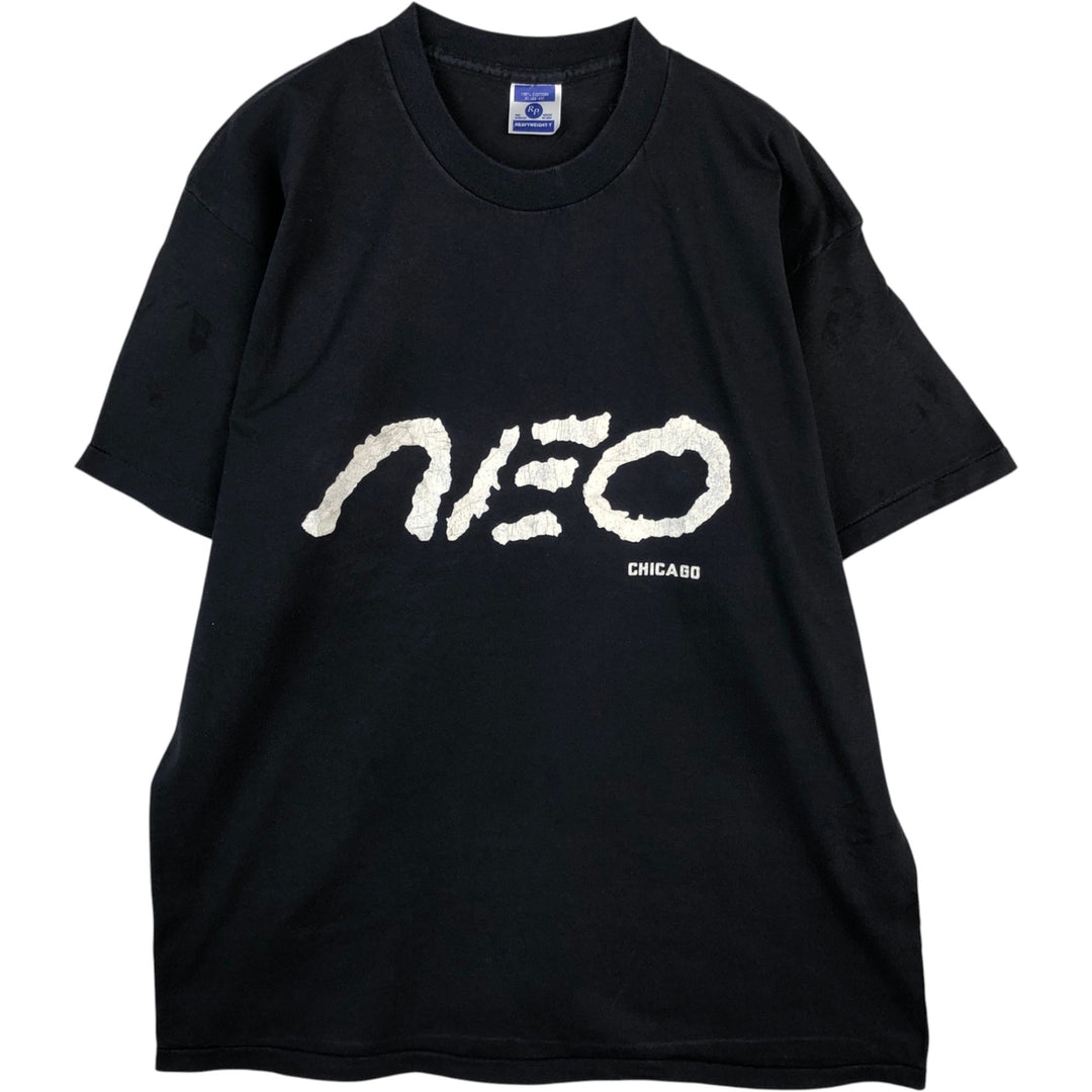 90'S Robert P. Miller Neo Advertising T-Shirt, Made in USA, Men's XL equivalent, Vintage cotton black type Vintage Second Hand
