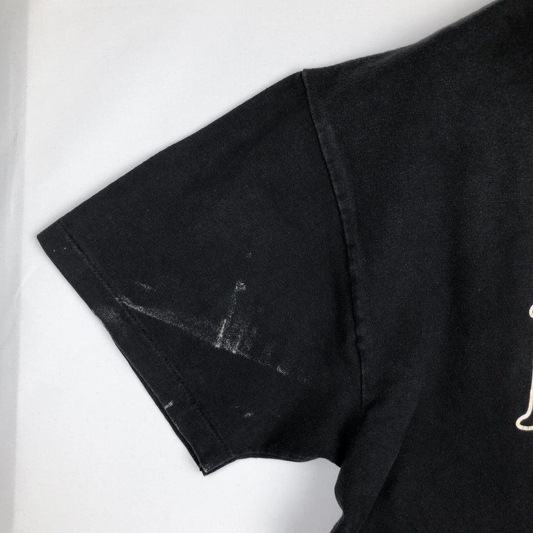 90'S Hanes BEEFY-T Laugh Factory Advertising T-shirt, Men's Size L (approx.), Vintage cotton black type Vintage Second Hand
