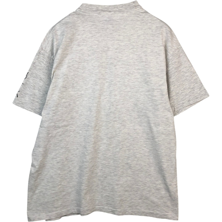 90'S Hanes BEEFY-T Printed T-shirt Made in USA Men's XL Vintage cotton gray type Vintage Second Hand