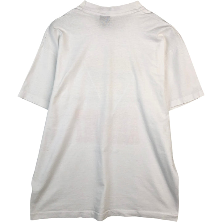 90'S Fruit of the Loom Message Print T-Shirt Made in USA Men's XL Vintage cotton white type Vintage Second Hand