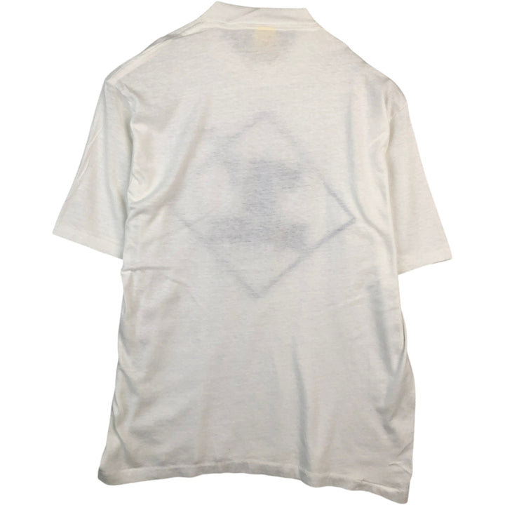 80'S Paramount Message Print T-Shirt, Made in USA, Men's XXL equivalent, Vintage polyester white type Vintage Second Hand